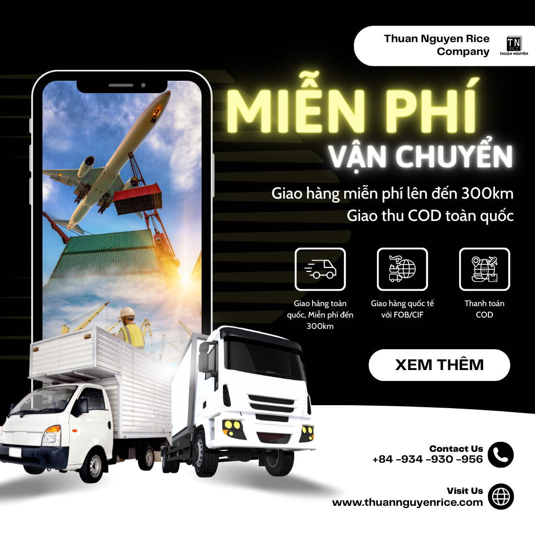 Chính sách vận chuyển và giao nhận hàng hóa áp dụng cho mọi hình thức mua hàng tại Gạo Thuần Nguyên tại thị trường Việt Nam.